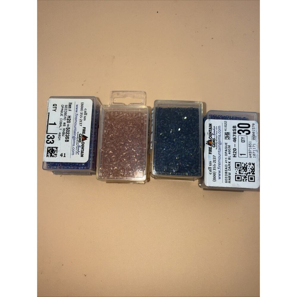 (4 Lot) 11,8,6-0-DYNA MITES SEED BEADS MULTI-COLOR Matsuno Japan 40 gram each - Picture 9 of 9